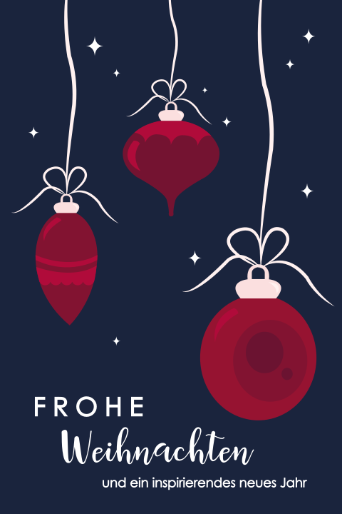 Roter Christbaumschmuck