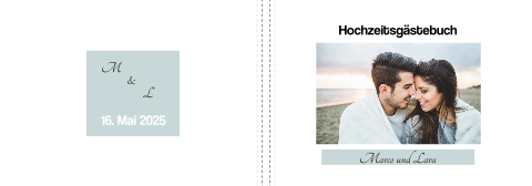 Gästebuch mit Ihrem Foto und modernen mintfarbenem Element