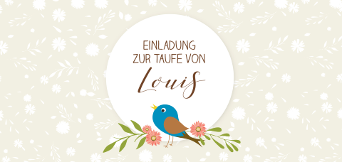 Taufkarte Vintage
