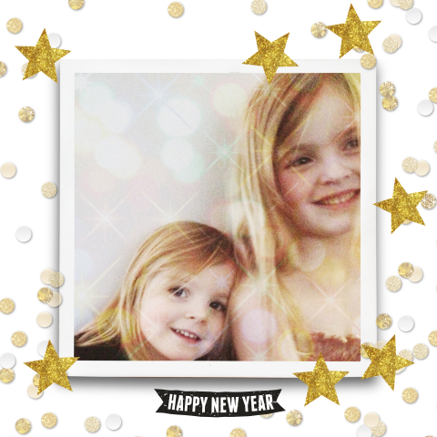 Hübsche Weihnachskarte mit Sternen und Punkten