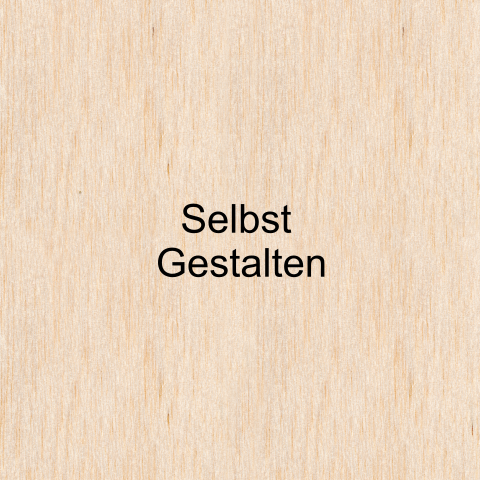 Holzkarte blanko quadratisch mit Ecken