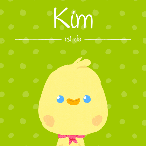 Süße Geburtskarte mit einem kleinen Küken