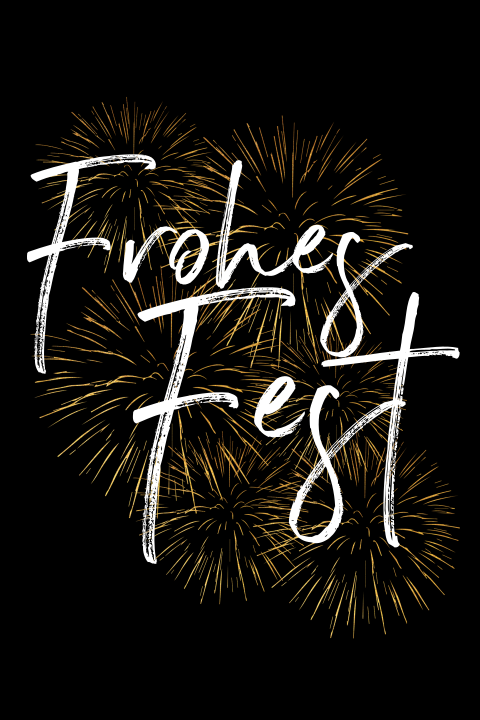 Frohes Fest mit Feuerwerk
