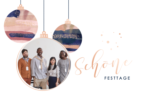 Hübsche Weihnachtskarte mit Ihrem Bild und Foliendruck