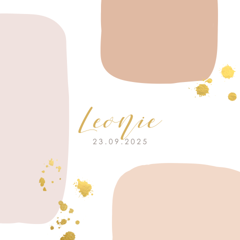 Design-Geburtskarte mit rosa Farbtönen