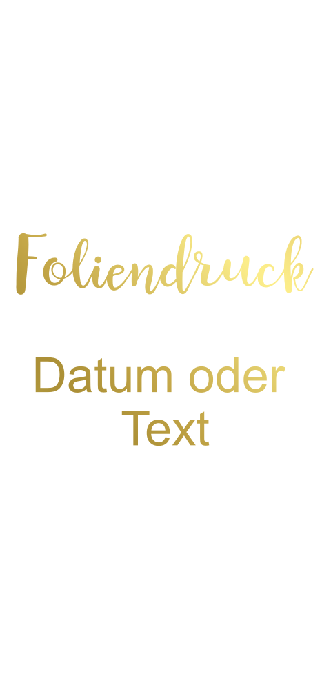 Einfachkarte blanko länglich Foliendruck