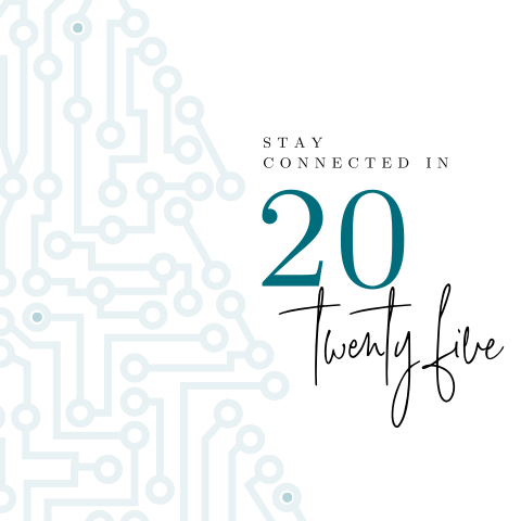 Neujahrskarte mit einem Stück Tanne auf weißem Hintergrund