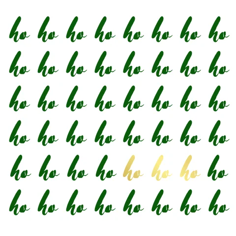 Hübsche Weihnachtskarte mit HoHoHo und Foliendruck