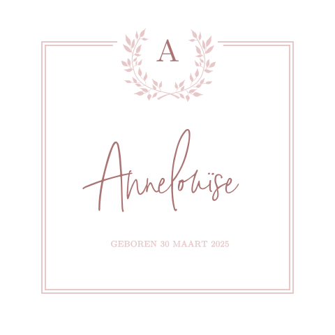 Hübsche Geburtskarte für Ihren Nachwuchs, mit Foto auf der Innenseite