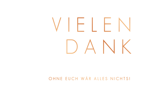 Elegante Dankeskarte mit Foliendruck