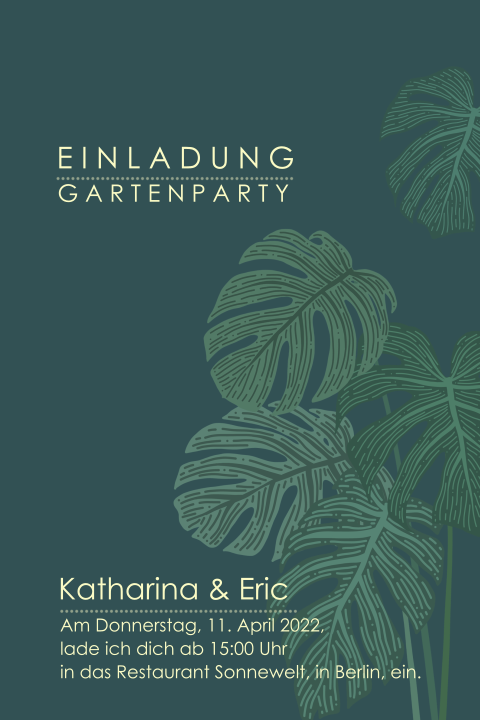 Gartenparty Fensterblatt