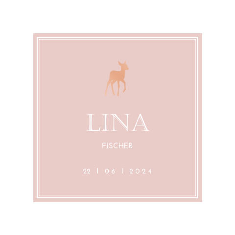 Süße Geburtskarte für Ihre Tochter mit Bild und Foliendruck