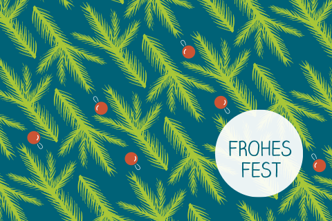 Tannenzweige in Gelbgrün