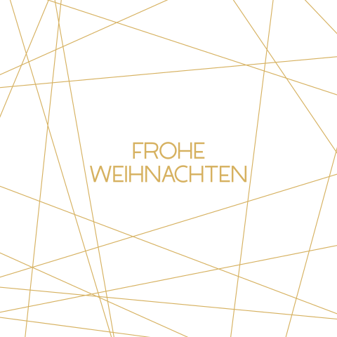 Elegante Weihnachtskarte mit goldenen Linien