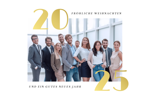 Geschäftliche Weihnachtskarte mit Ihrem Firmenfoto