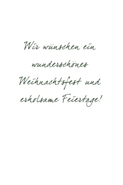 Weihnachtskarte mit grünem Hintergrund und Weihnachtsschlitten