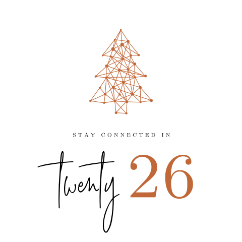 Weihnachtskarte mit Weihnachtsbaum und Neujahrsgruß