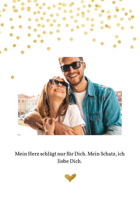 Valentinstag - Goldene Flocken