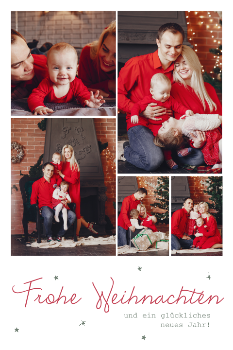 Hübsche Weihnachtskarte mit eigenen Bildern