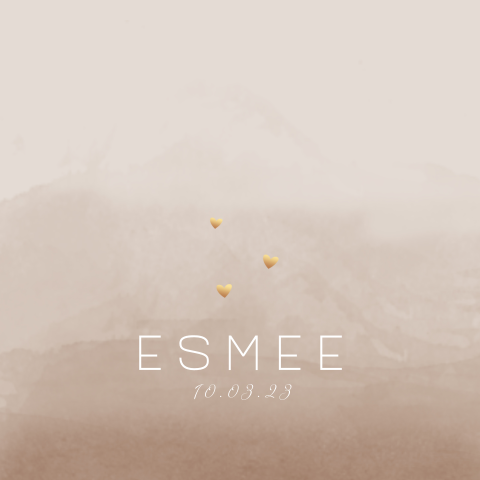 Design-Geburtskarte mit Farbverlauf