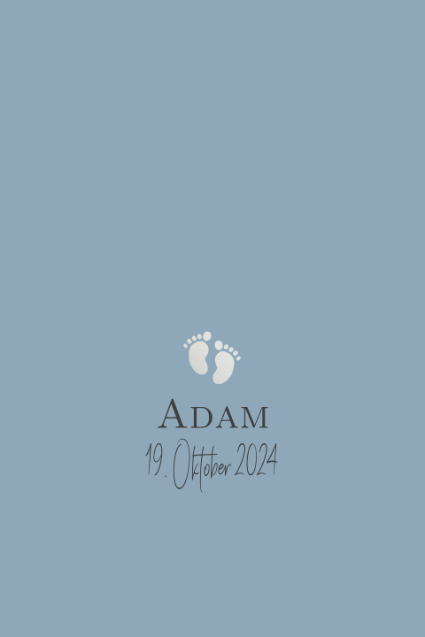 Elegante Geburtskarte für Ihren Sohn mit Foto und Folienveredelung
