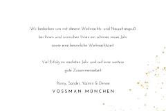 Neujahrskarte mit einem großen goldenen Feuerwerk in Folie