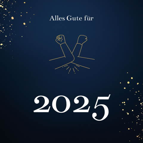 Weihnachtskarte mit dem bekannten und sicheren Corona-Gruß