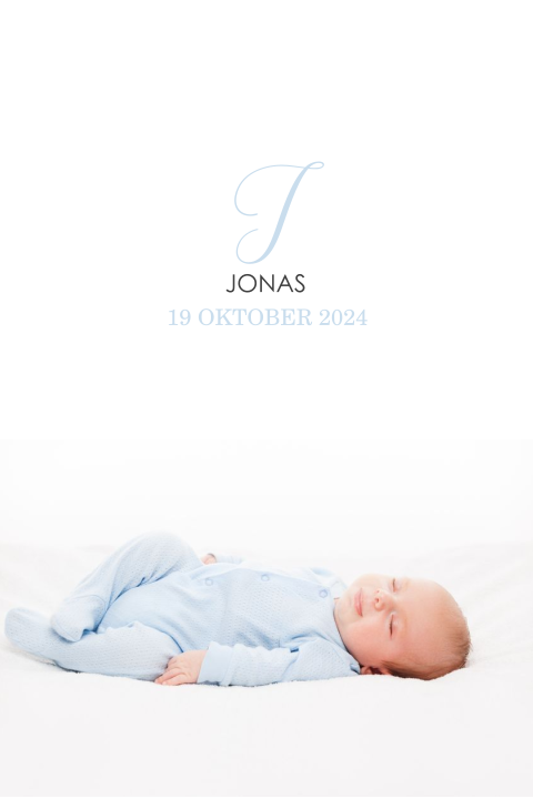 Stilvolle Geburtskarte für Ihr Baby, in einem klaren Design