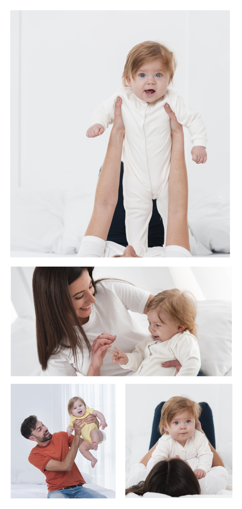 Geburtskarte mit Bildern Ihres Nachwuchses