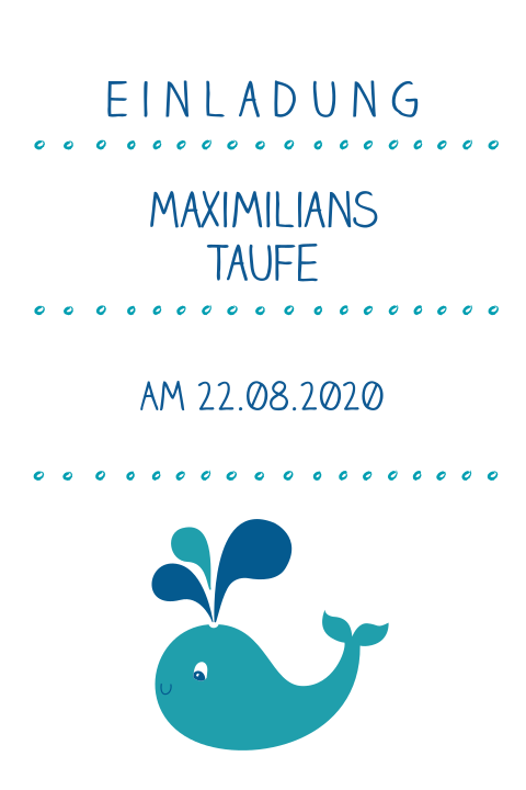 Taufe mit Wal