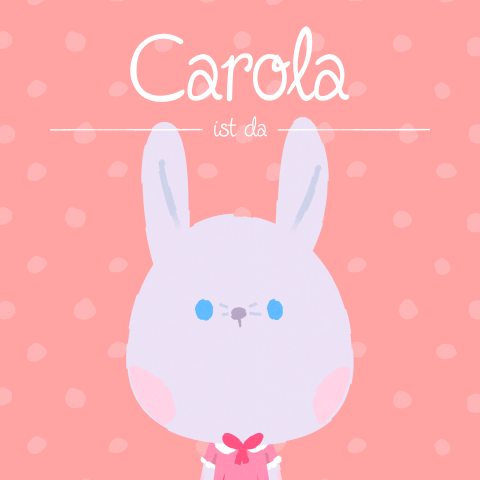 Süße Geburtskarte mit einem kleinen Hasen