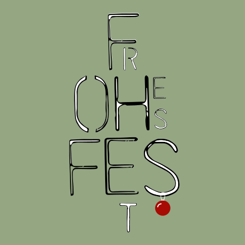 Frohes Fest rote Christbaumkugel