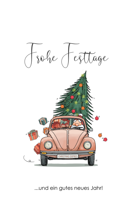 Santa Claus verteilt Geschenke