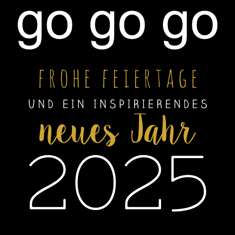 Weihnachtskarte mit Motivationsgruß für das neue Jahr