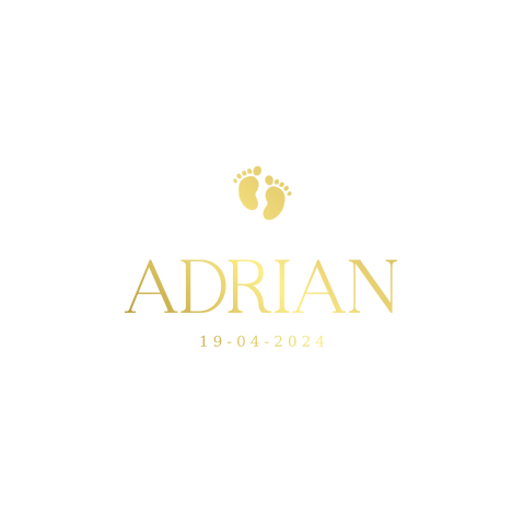 Elegante Geburtskarte für Ihren Nachwuchs mit Folienveredelung