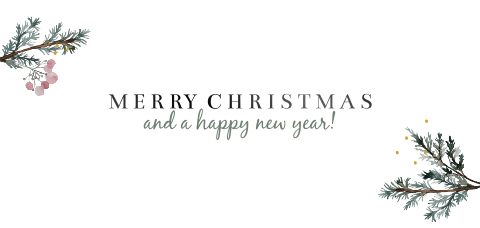 Klassische Weihnachtskarte mit Tannenzweigen