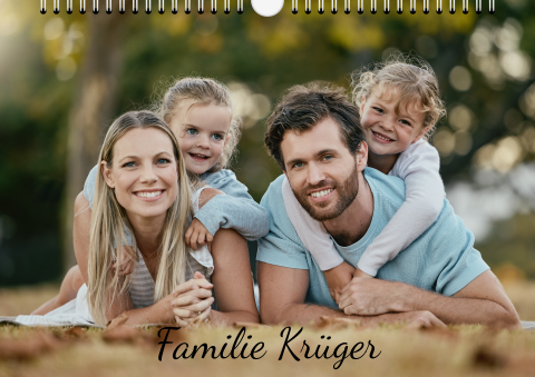 A4 Jahreskalender quer mit eigenen Fotos