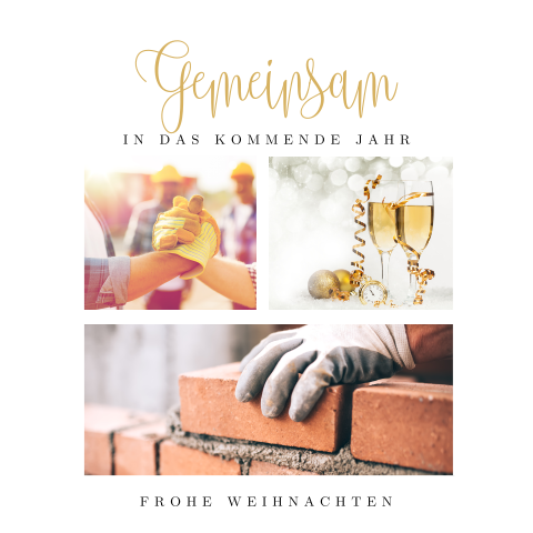 Weihnachtskarte mit Ihren ausdrucksstarken Firmenfotos