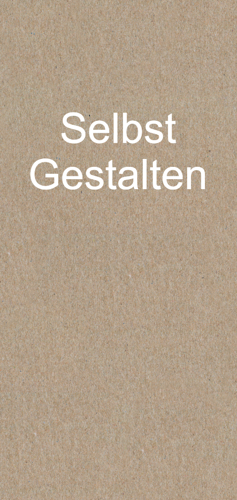 Doppelkarte blanko länglich Geburt Kraftpapier