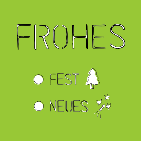 Frohes … Bitte ankreuzen!