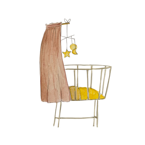 Sluitsticker met wiegje