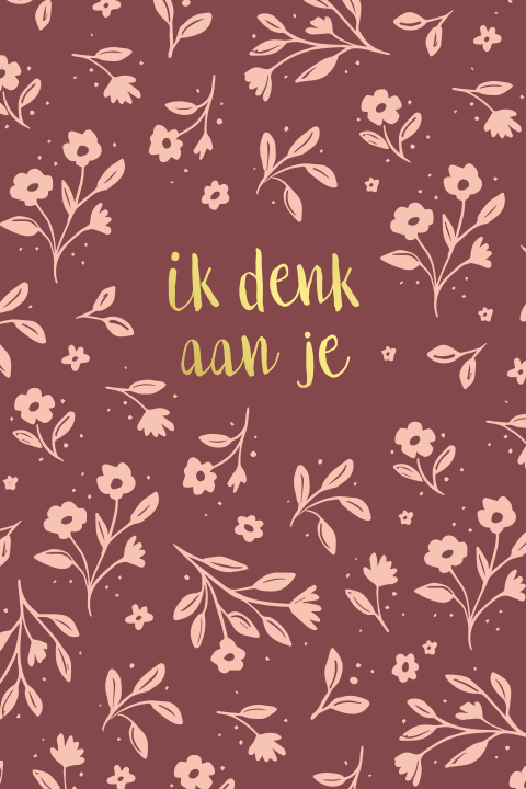 wenskaart bloemen patroon