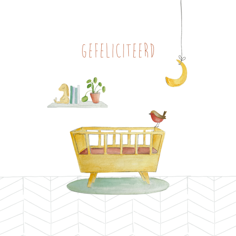 wenskaart babykamer