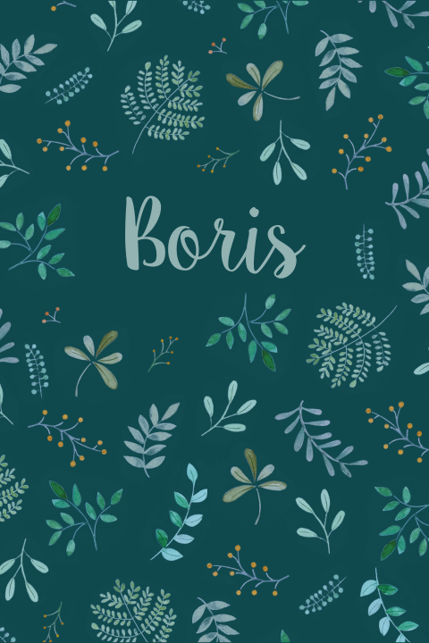 botanisch jongens geboortekaartje