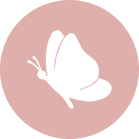 Sluitsticker vlinder silhouette