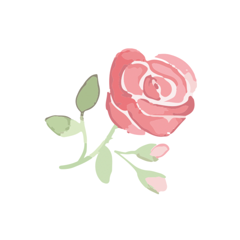 Sluitsticker met roos
