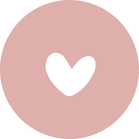 Sluitsticker hartje roze