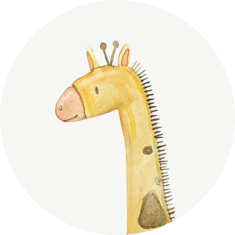 Sluitsticker giraffe