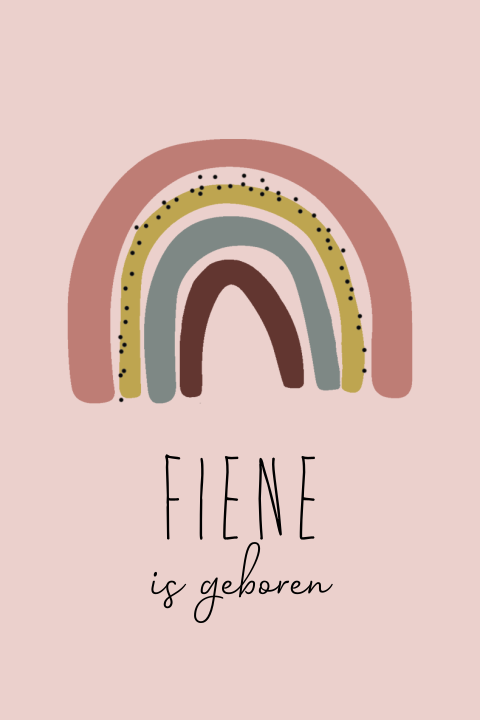 raambord met regenboog roze