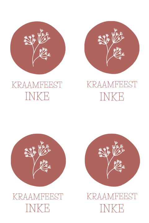 DIY kraamfeest kaartje botanisch